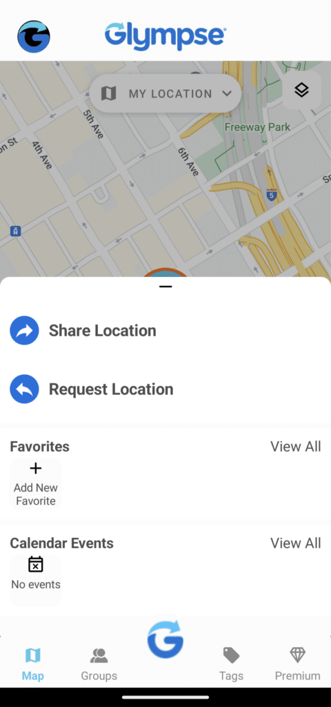 To start sharing, press the "G" icon and select you preferred sharing method